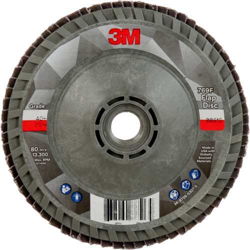 3M AB05937 769F Quick Change Flap Disc, 4-1/2" x 5/8"-11, Type 29, 40+ Grit, Ceramic
