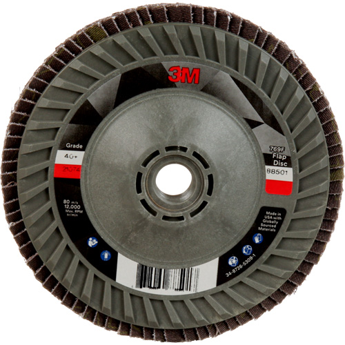 3M AB05947 Disque &agrave; lamelles &agrave; changement rapide 769F, 5" x 5/8"-11, Type 29, Grain 40+, C&eacute;ramique