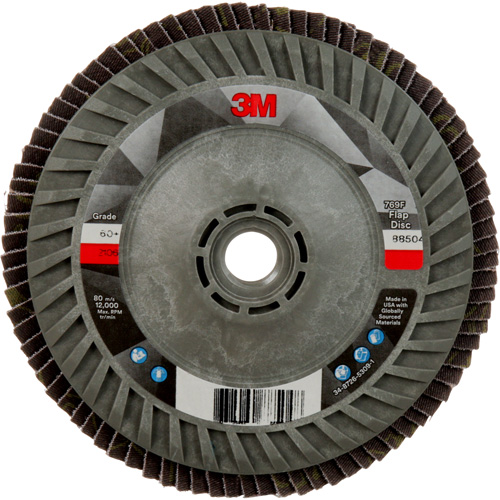 3M AB05949 769F Quick Change Flap Disc, 5" x 5/8"-11, Type 27, 60+ Grit, Ceramic