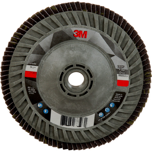 3M AB05950 769F Quick Change Flap Disc, 5" x 5/8"-11, Type 27, 80+ Grit, Ceramic