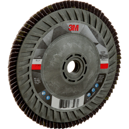 3M AB05950 769F Quick Change Flap Disc, 5" x 5/8"-11, Type 27, 80+ Grit, Ceramic