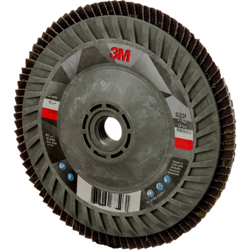 3M AB05950 769F Quick Change Flap Disc, 5" x 5/8"-11, Type 27, 80+ Grit, Ceramic
