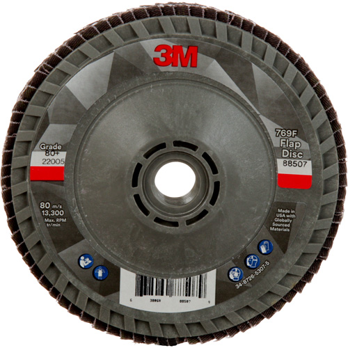 3M AB05939 Disque &agrave; lamelles &agrave; changement rapide 769F, 4-1/2" x 5/8"-11, Type 29, Grain 80+, C&eacute;ramique