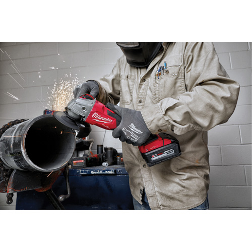 Milwaukee 2883-20 Meuleuse &agrave; frein avec interrupteur &agrave; glissi&egrave;re One-Key M18 Fuel (outil seulement), Roue de 4-1/2" ou 5", 18 V