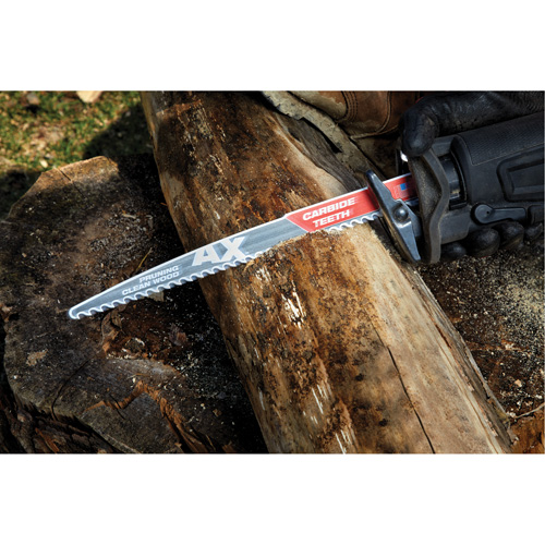 Milwaukee 48-00-5331 The Ax Sawzall&reg; Blade for Pruning & Clean Wood, Carbide, 3 TPI, 6" L x 1" W