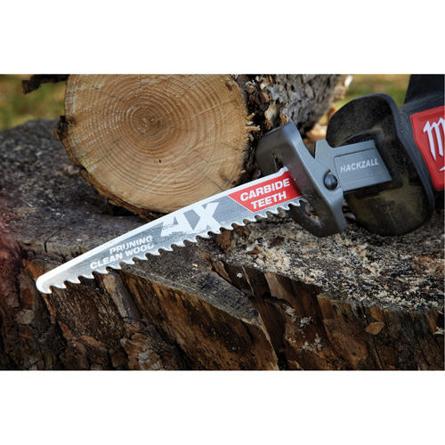 Milwaukee 48-00-5333 The Ax Sawzall&reg; Blade for Pruning & Clean Wood, Carbide, 3 TPI, 12" L x 1" W