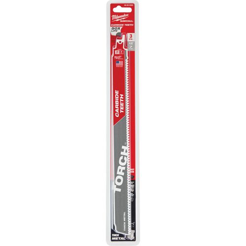 Milwaukee 48-00-5303 Sawzall&reg; Torch Blade, Carbide, 7 TPI, 12" L x 1" W