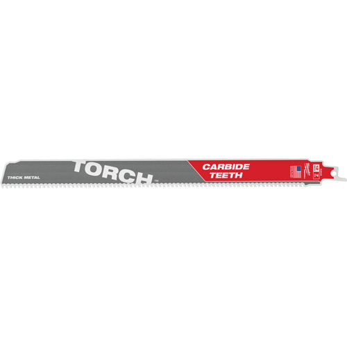 Milwaukee 48-00-5503 The Torch Sawzall&reg; Blade, Carbide, 7 TPI, 12" L x 1" W