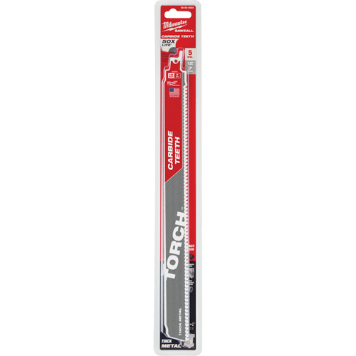 Milwaukee 48-00-5503 The Torch Sawzall&reg; Blade, Carbide, 7 TPI, 12" L x 1" W