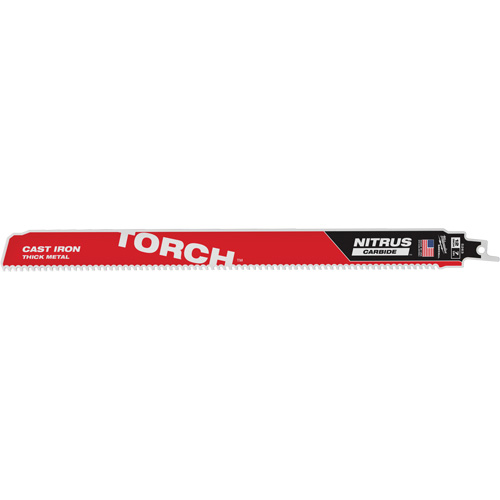 Milwaukee 48-00-5263 Lame Sawzall  Torch avec Nitrus Carbide, Carbure, 7 Dents par pouce, 12" lo x 1" la