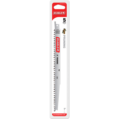 Diablo DS0905FG5C Fleam Ground Reciprocating Saw Blade for Pruning, 5 TPI, 9" L