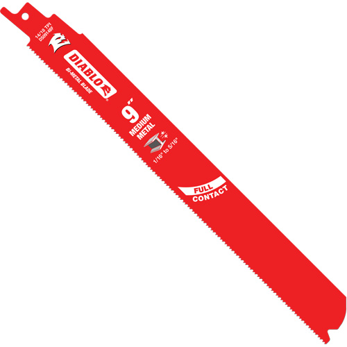 Diablo DS0914BFCC Lame de scie alternative de s&eacute;rie moyenne pour le m&eacute;tal, Bim&eacute;tal, 14-18 Dents par pouce, 9" lo x 1" la