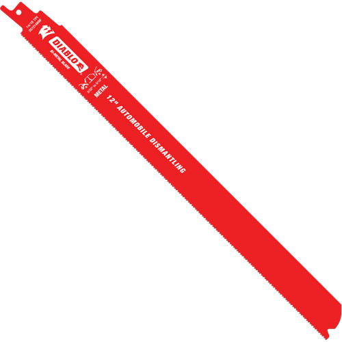 Diablo DS1214WBF25 Reciprocating Blade for Auto Dismantling, Bi-Metal, 10-14 TPI, 12" L x 1" W