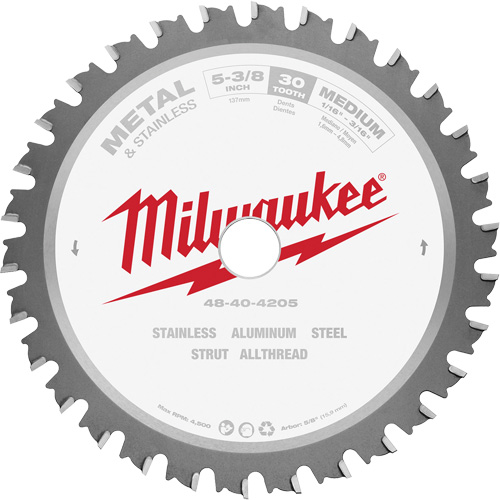 Milwaukee 48-40-4205 Circular Saw Blade, 5-3/8", 30 Teeth, Metal Use