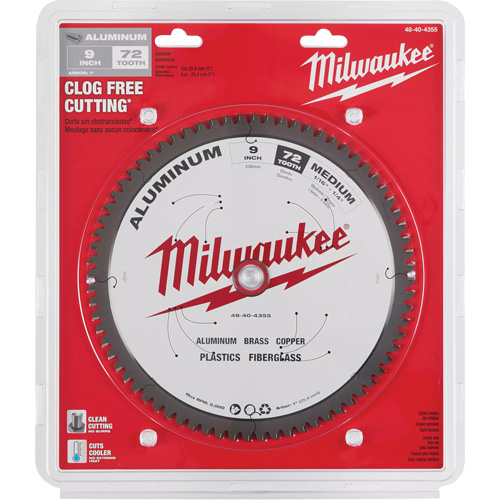 Milwaukee 48-40-4355 Aluminum Cutting Circular Saw Blade, 9", 72 Teeth, Metal Use