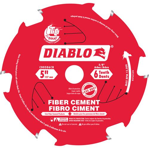 Diablo CD0506CH Carbide Tipped Circular Saw Blade, 5", 6 Teeth, Cement Use