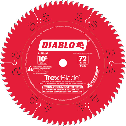 DIABLO Trex® Blade Cutting Saw Blade, 10", 72 Teeth,