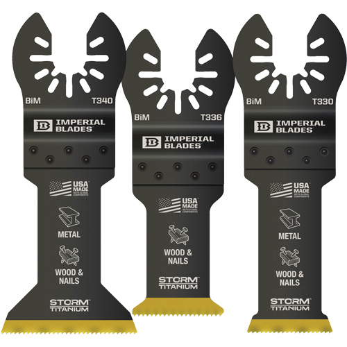 Imperial Blades IBOATV-3 One Fit Storm Titanium Metal & Wood Blade Pack