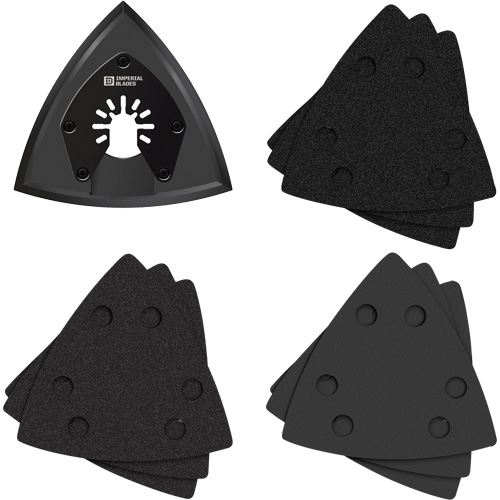 Imperial Blades IBOTSPV-10 One Fit Oscillating Triangle Pad & Paper Variety Pack