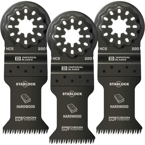 Imperial Blades IBSL220-3 Starlock 1-3/8" Japanese Tooth Hardwood Blades