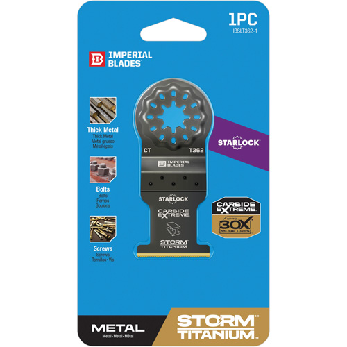 Imperial Blades IBSLT362-1 Starlock Carbide Extreme Storm Titanium Metal Blade