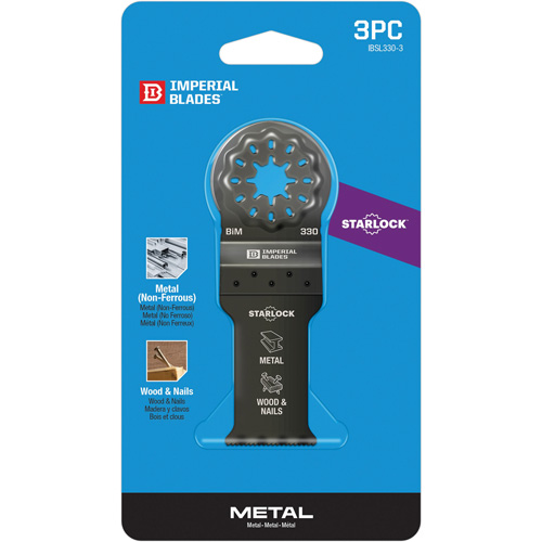 Imperial Blades IBSL330-3 Starlock 1-1/8" Standard Metal Blade