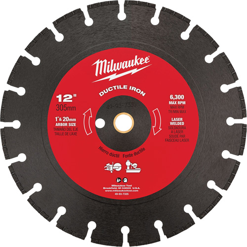 Milwaukee 49-93-7335 Lame de scie circulaire pour la fonte ductile, 12", Pour Fonte ductile