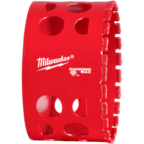 Milwaukee 49-56-5669CAN Diamond Max Hole Saw Bit, 3", 1-1/2" Depth of Cut, Diamond