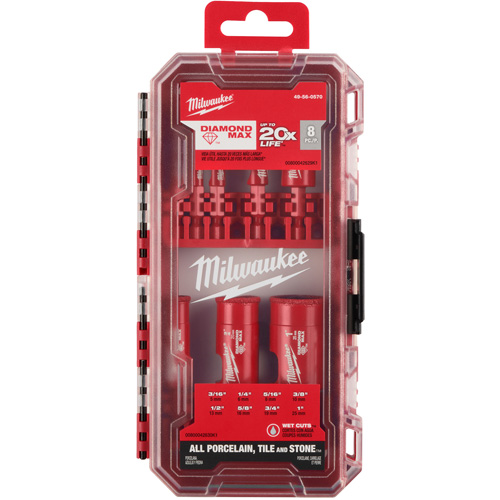 Milwaukee 49-56-0570 Diamond Max Hole Saw Bit Set, 8 Pieces