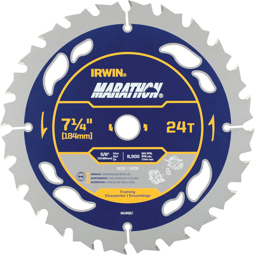 Irwin 24030 Marathon&reg; Circular Saw Blade, 7-1/4", 24 Teeth