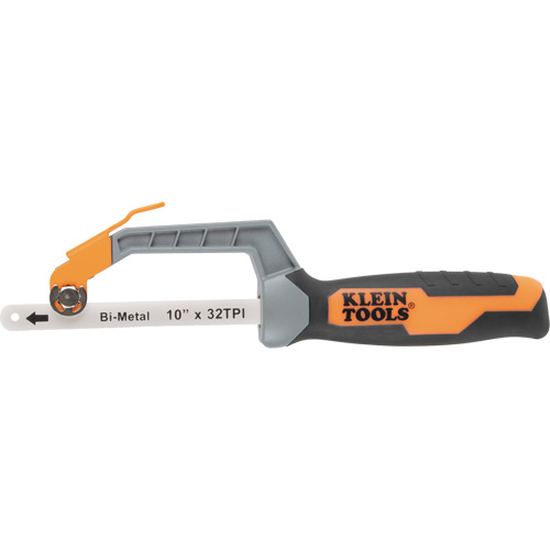 Klein Tools 31432FC Compact Finish-Cut Hacksaw, 10", Ergonomic Handle
