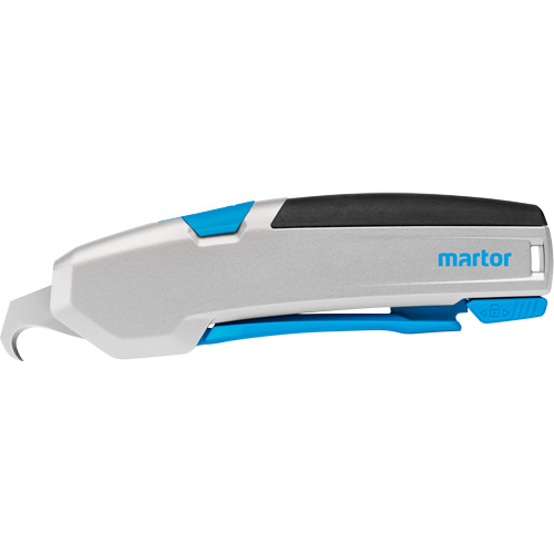 Martor 625098 Secupro 625 Retractable Safety Knife with Hook Blade, 16 mm, Heavy-Duty, Aluminum Handle