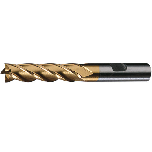 Walter Surface Technologies C33228 CLEVELAND HG-4C-TN Centre Cutting Finishing End Mill, 1" Dia., 4-1/8"/104.77 mm L, 4 Flutes, 3/4"/19.05 mm Shank, High Speed Steel