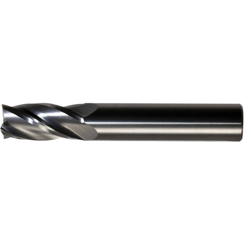 Cleveland C61894 CEM-SE-4 Square Nose Single End General Purpose End Mill, 1/2" Dia., 3" L, 4 Flutes, 1/2" Shank, Carbide