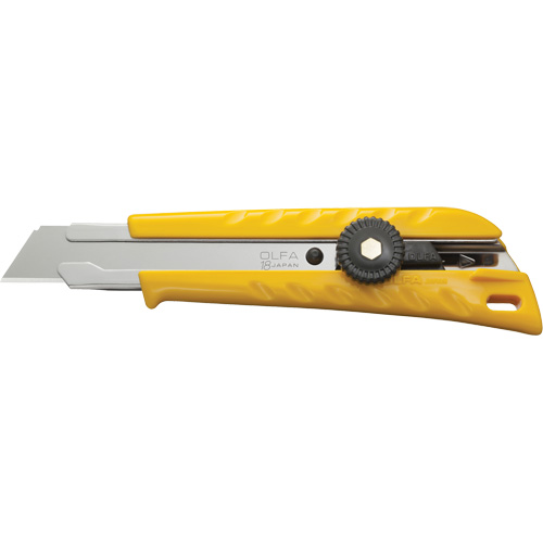 Olfa 1151765 Couteau utilitaire &agrave; lame solide avec blocage &agrave; cliquet, 18 mm, Lame Acier inoxydable