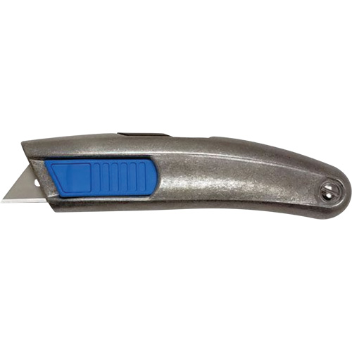 Martor 116004 SECUPRO MEGASAFE Unpainted Retractable Knife, 20 mm, Stainless Steel, Heavy-Duty, Aluminum Handle