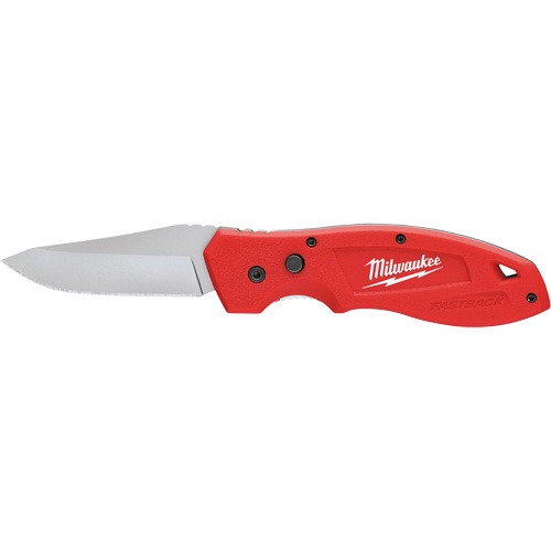Milwaukee 48-22-1990 FASTBACK Smooth Folding Pocket Knife, 7-3/4" Blade, Stainless Steel Blade, Metal Handle