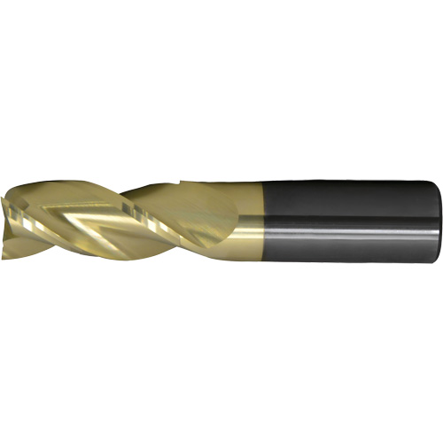 Walter Surface Technologies C72360 Square End High-Performance End Mill for Aluminum, 1/2" Dia., 4" L, 3 Flutes, 1/2" Shank, Carbide