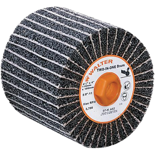 Walter Surface Technologies 07K442 Two-in-One Finishing Drum, 4" W
