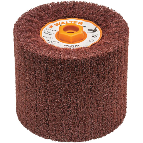 Walter Surface Technologies 07M443 Blendex Surface Conditioning Drum, 4-1/2" Dia. x 4" W, 5/8"-11 Arbor, Medium Grit