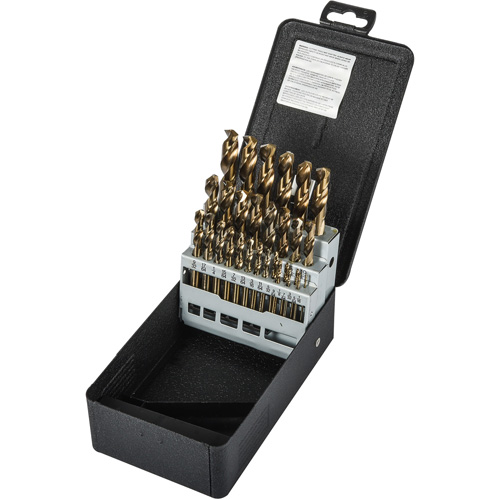 Precision 5995616 Jeu de forets robustes pour machine-outil, 29 morceaux, Acier rapide au cobalt