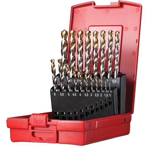 Dormer 5967607 Jobber Length Drill Set, 19 Pieces, High Speed Steel