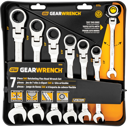 Gearwrench 9700 Jeu de cl&eacute;s, Combinaison, 7 morceaux, Imp&eacute;rial