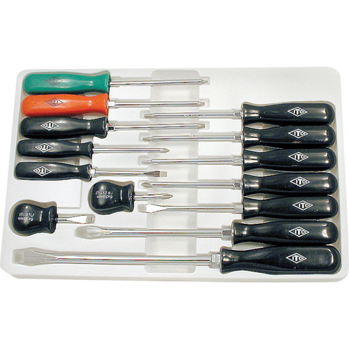 JET 020911 ISD-14 ITC&reg; Professional ABS Handle Screwdriver Set, 14 Pcs., Magnetic