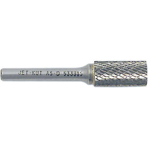 JET 533303 JET-KUT Cylindrical Shape Bur, 3/8" Dia., 1/4" Shank, 3/4" Depth of Cut