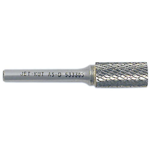 JET 533305 JET-KUT&reg; Cylindrical Shape Burr, 1/2" Dia., 1/4" Shank, 1" Depth of Cut