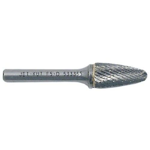 JET 533353 Tree Shape Bur with Radius End, 3/8" Dia., 1/4" Shank, 3/4" Depth of Cut