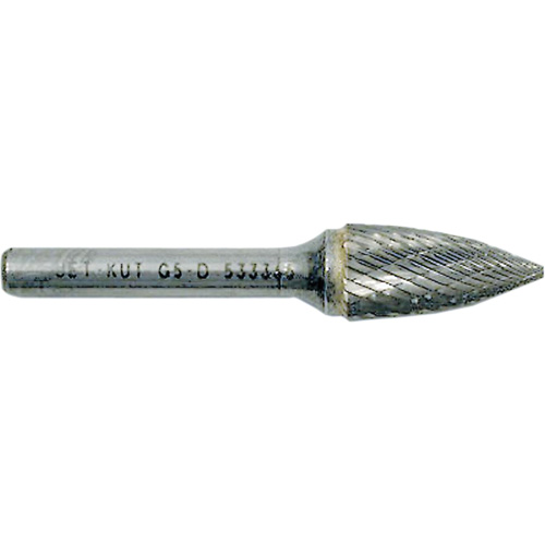 JET 533363 G3-D JET-KUT&reg; Tree Shape Burr with Pointed End, 3/8" Dia., 1/4" Shank, 3/4" Depth of Cut