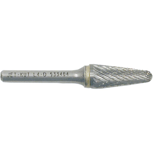 JET 533404 Fraise conique avec extr&eacute;mit&eacute; en rayon L4-D JET-KUT, 1/4" dia., 1/4" Tige, 1-1/8" Prof. de la coupe