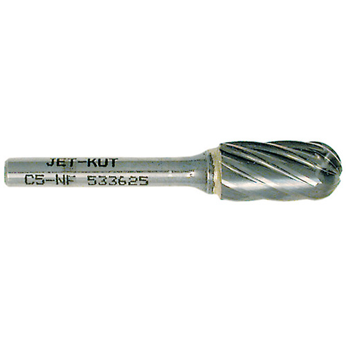 JET 533625 C5-NF JET-KUT&reg; Ball Nose Shape Bur for Aluminum/Non-ferrous Materials, 1/2" Dia.
